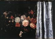 SPELT, Adrian van der Flower Still-Life with Curtain  uig oil painting picture wholesale